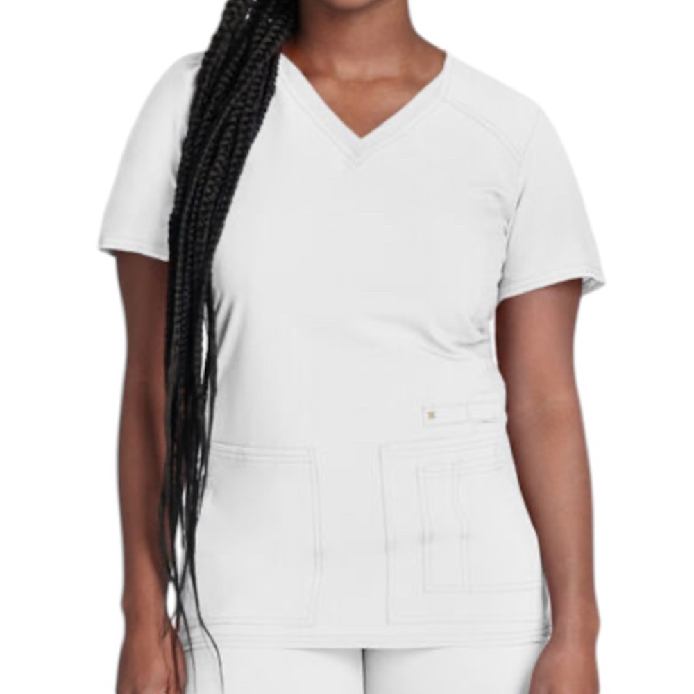 iflex by Cherokee V-Neck Solid Scrubs Size Small